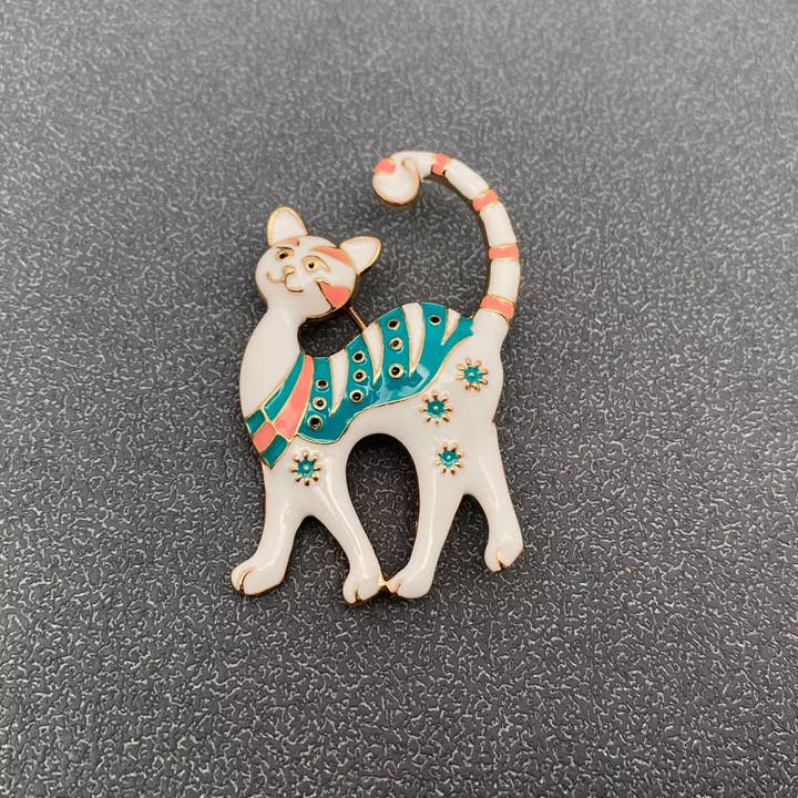 Mio Queena - Wholesale Brooch - Enamel Cat Brooch
