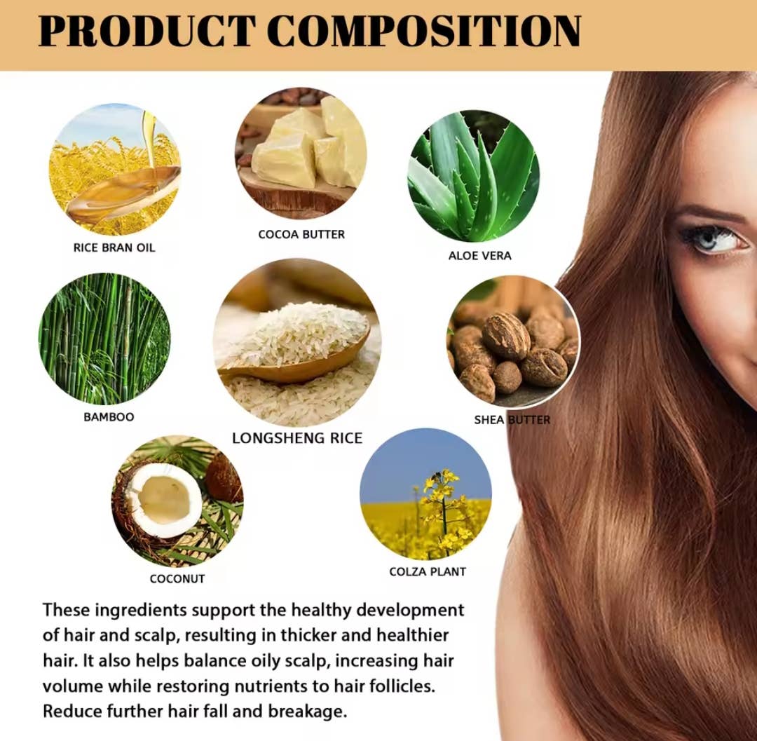 Beautique Goals - Vendita all'ingrosso Shampoo a saponetta/solido - Sapone shampoo al riso per crescita dei capelli e rimozione della forfora3