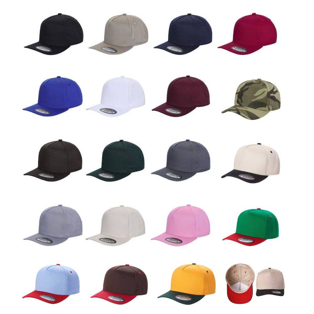 DOBBI - Wholesale Flat Brim Cap - Unisex - 5 Panel Snapback Caps83