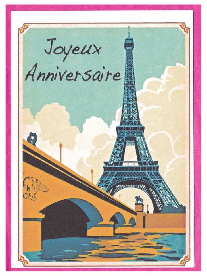 Happy Birthday from Paris Joyeux Anniversaire for wholesale by Just Write Arts