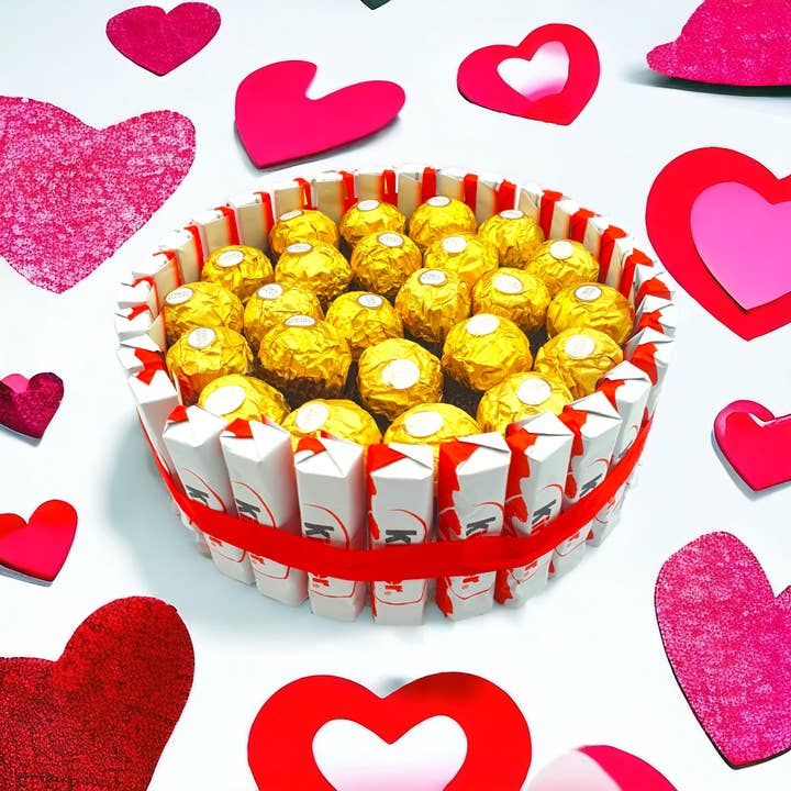 Ferrero Rocher Cake + Sweet Rose: Valentine's Day Gift for wholesale by IAMI