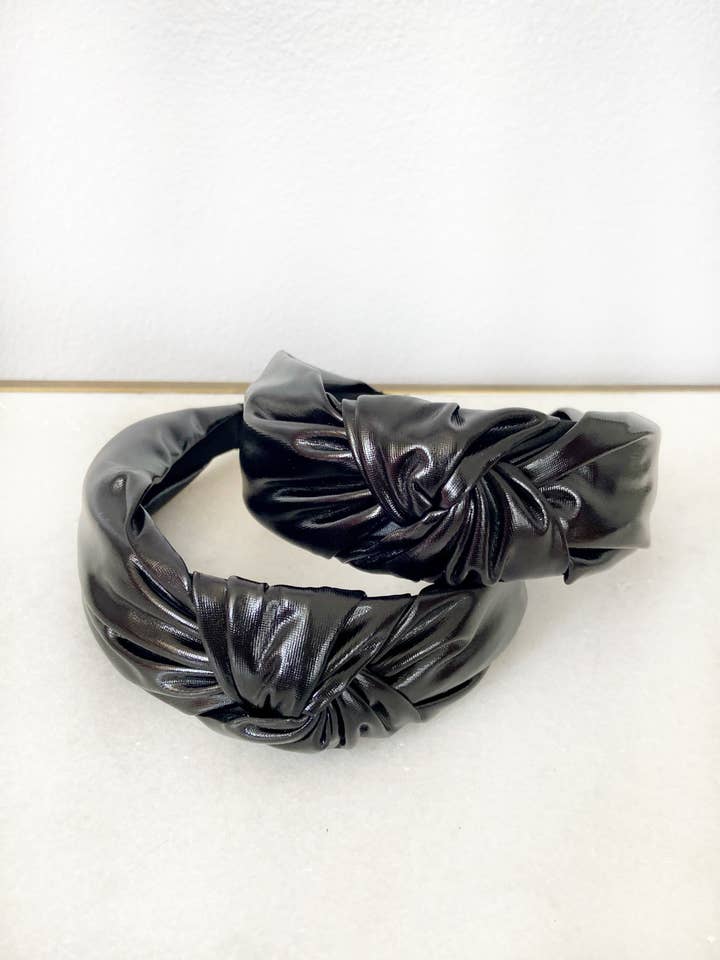 Metallisches schwarzes Stirnband - Game Day für den Großhandel von Valois Designs