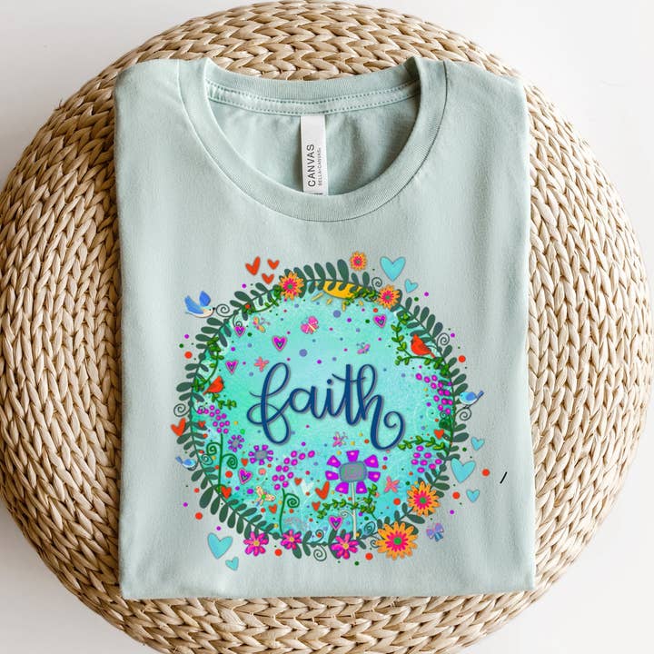 T-shirt Gráfica - Fé por atacado de Lauras Closet