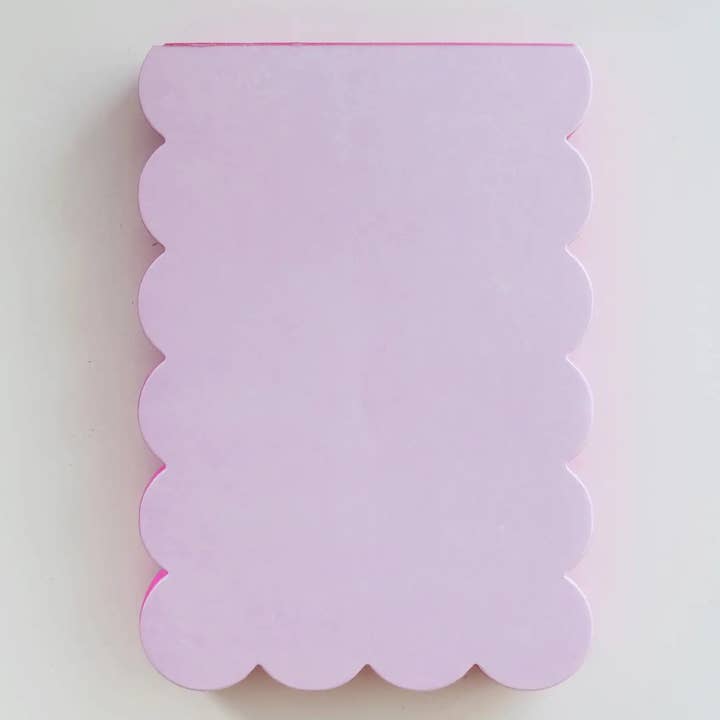 Idlewild Co. - Wholesale Notepad - Scalloped Shaped Notepad | Lilac + Hot Pink Edge4