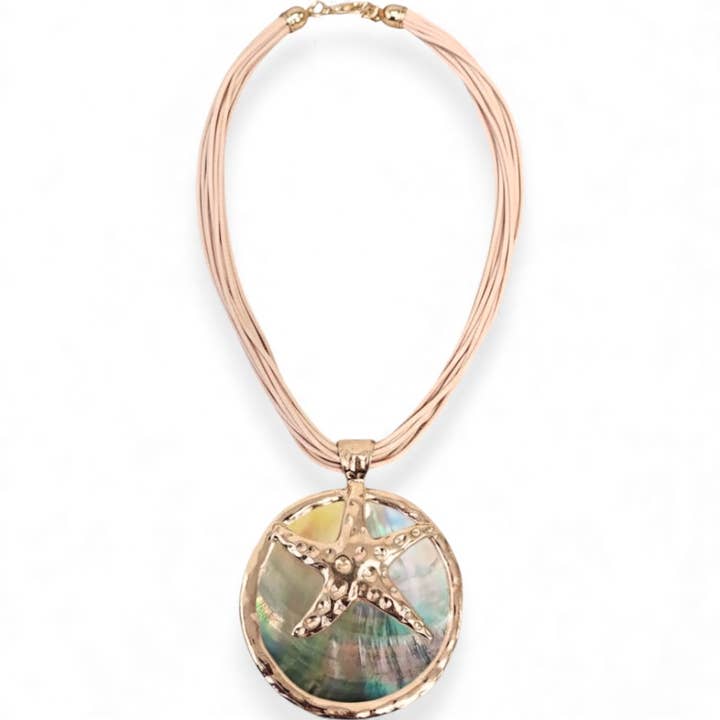 Korte Abalone Schelp Zeester Hanger Ketting | Statement voor wholesale door Bijoux Envie Statement Jewelry