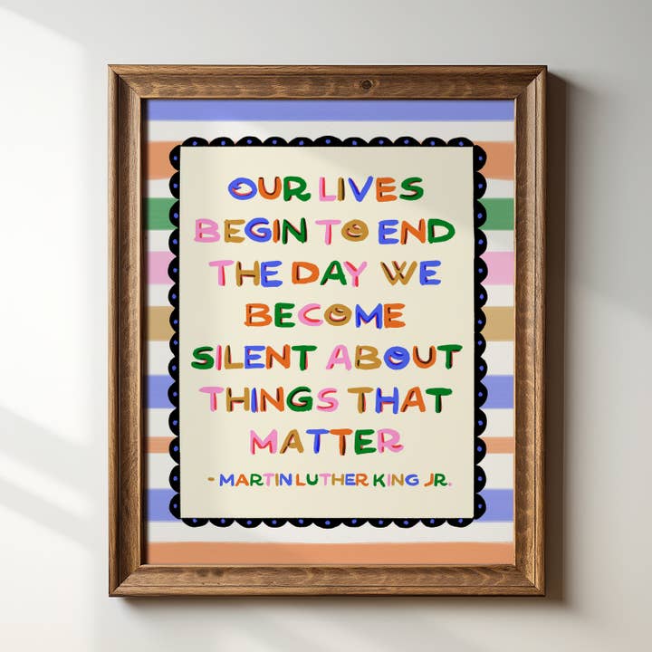 "MLK Quote" - 8" x 10" Giclée Art Print for wholesale by Tara Reed