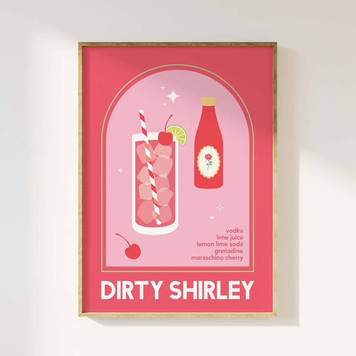 Dirty Shirley Cocktail Print and other Purchase Wholesale shirley. Free Returns & Net 60 Terms on Faire trending on Faire.