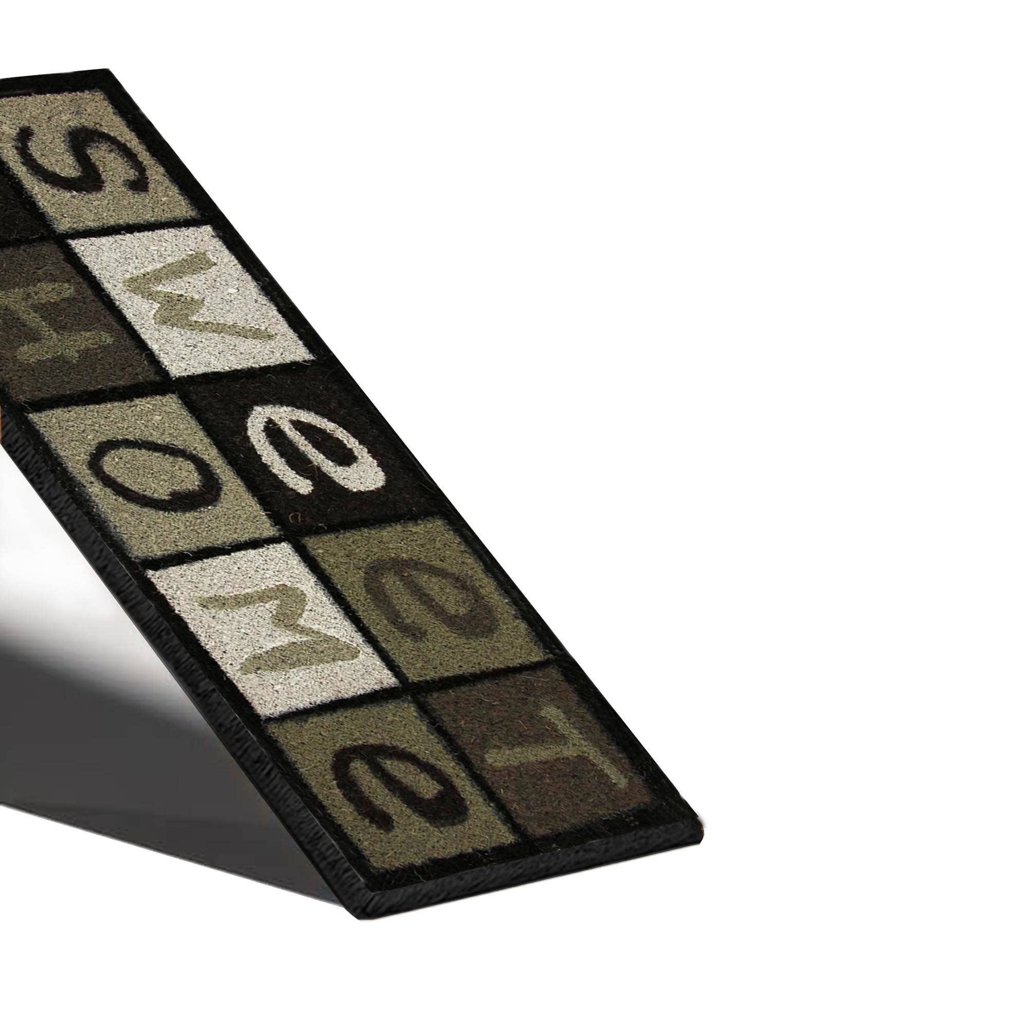 Evideco French Home Goods - Wholesale Door Mat - Sweet Home 30x10 Long Front Door Mat Coco Black6