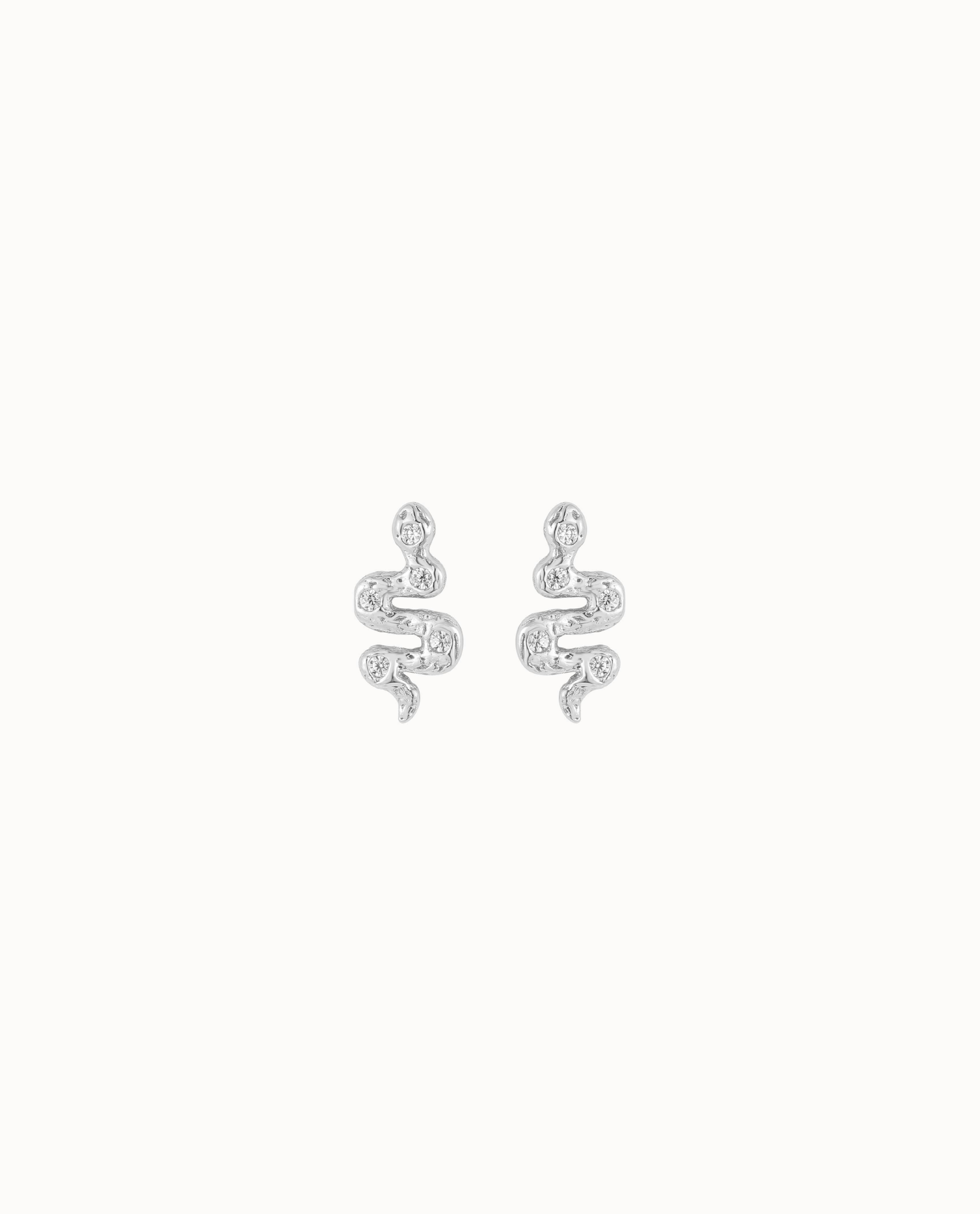Nava Copenhagen - Wholesale Stud/Post Earrings - Python Petite Studs - Silver