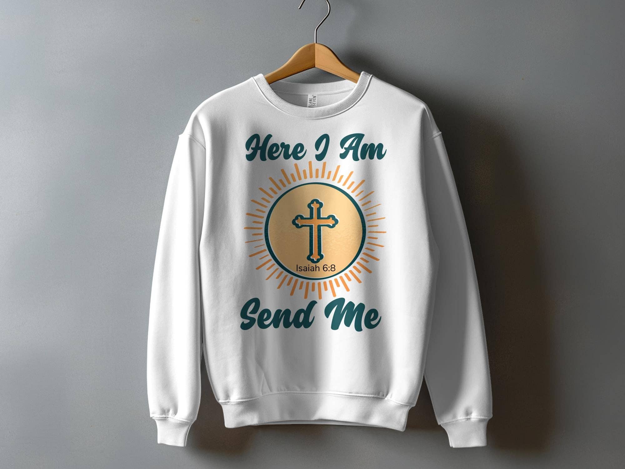 FreakyTeeFactory - Wholesale Screen Printed T-Shirt - Women's - Christian T-Shirt Here I Am Send Me, Isaiah 6 8 Scripture Tee, Religious Gift, Faith-Based Clothing, Unisex Bible Verse Shirt3