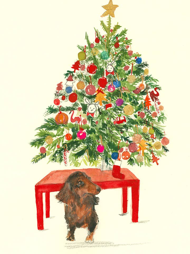 Cozy Christmas - Folded Greeting Card for wholesale by Ping He Art