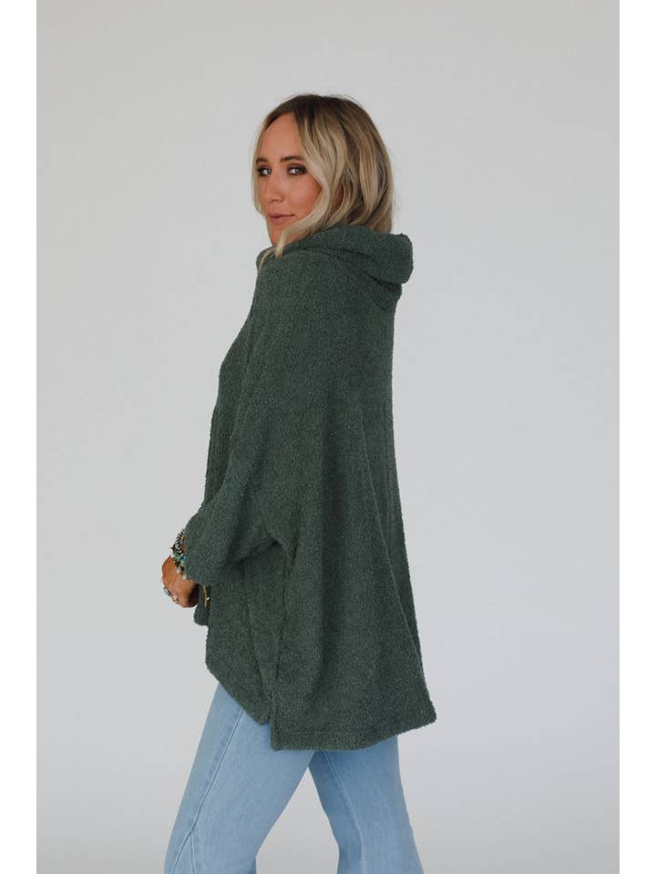Three Bird Nest - Wholesale Tunic Sweater - Women's - Hartlie Sweater Top - Basil