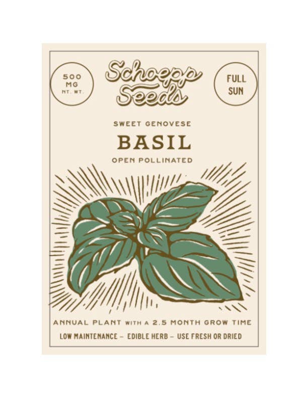 Bentley Seed Co. - Wholesale Plant Seeds - Schoepp Seeds Basil