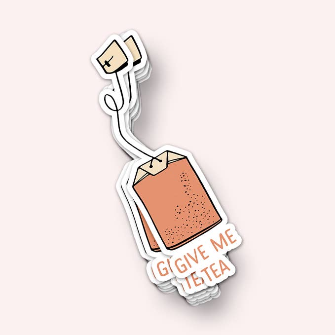 Lucky Dog Design Co. - Wholesale Sticker - Give Me Tea Vinyl Sticker0