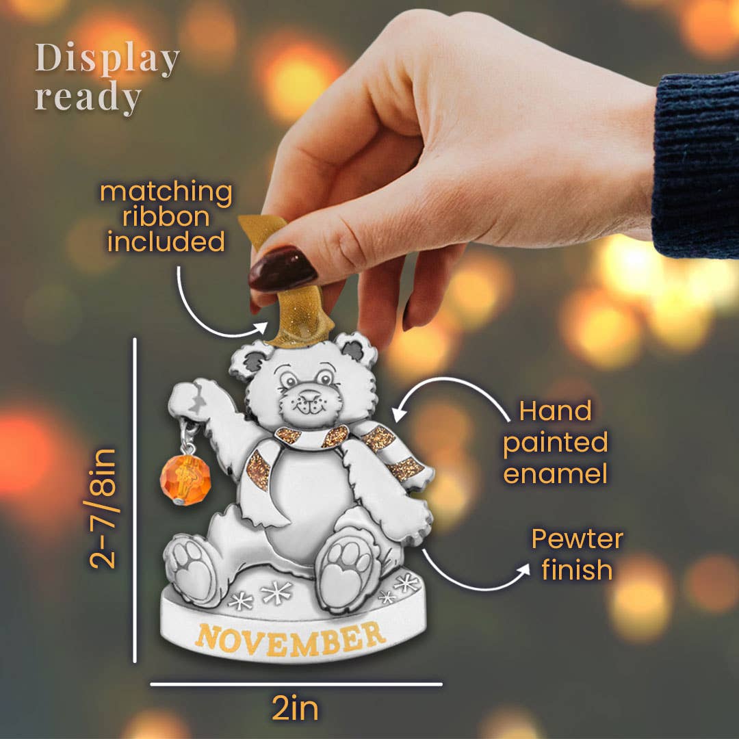 Gloria Duchin - Wholesale Ornament - Birthstone Bear Ornament18