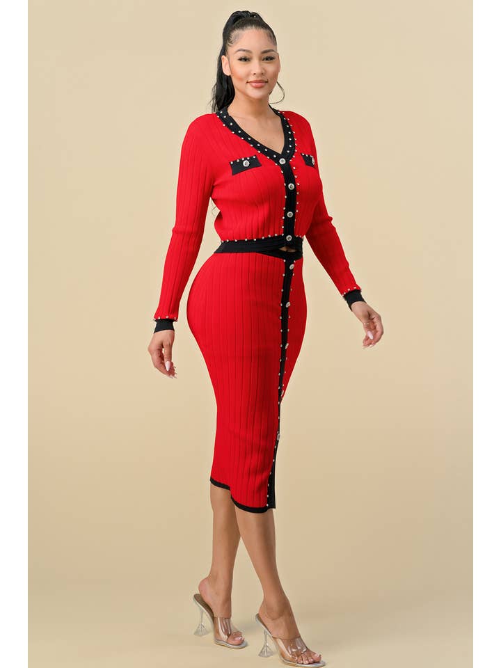 ELEICH INC - Wholesale Top & Skirt Set - Women's - Knit Cardigan & Skirt Set