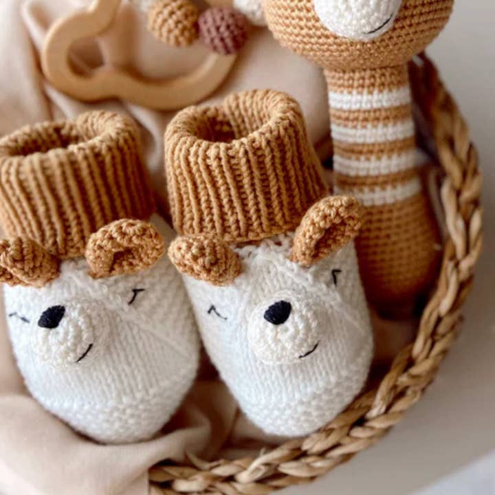 Omnis Pura – Engroshandel Støvletter - Baby – Økologiske håndlavede stilfulde drengebjørnesøvler, babygave3