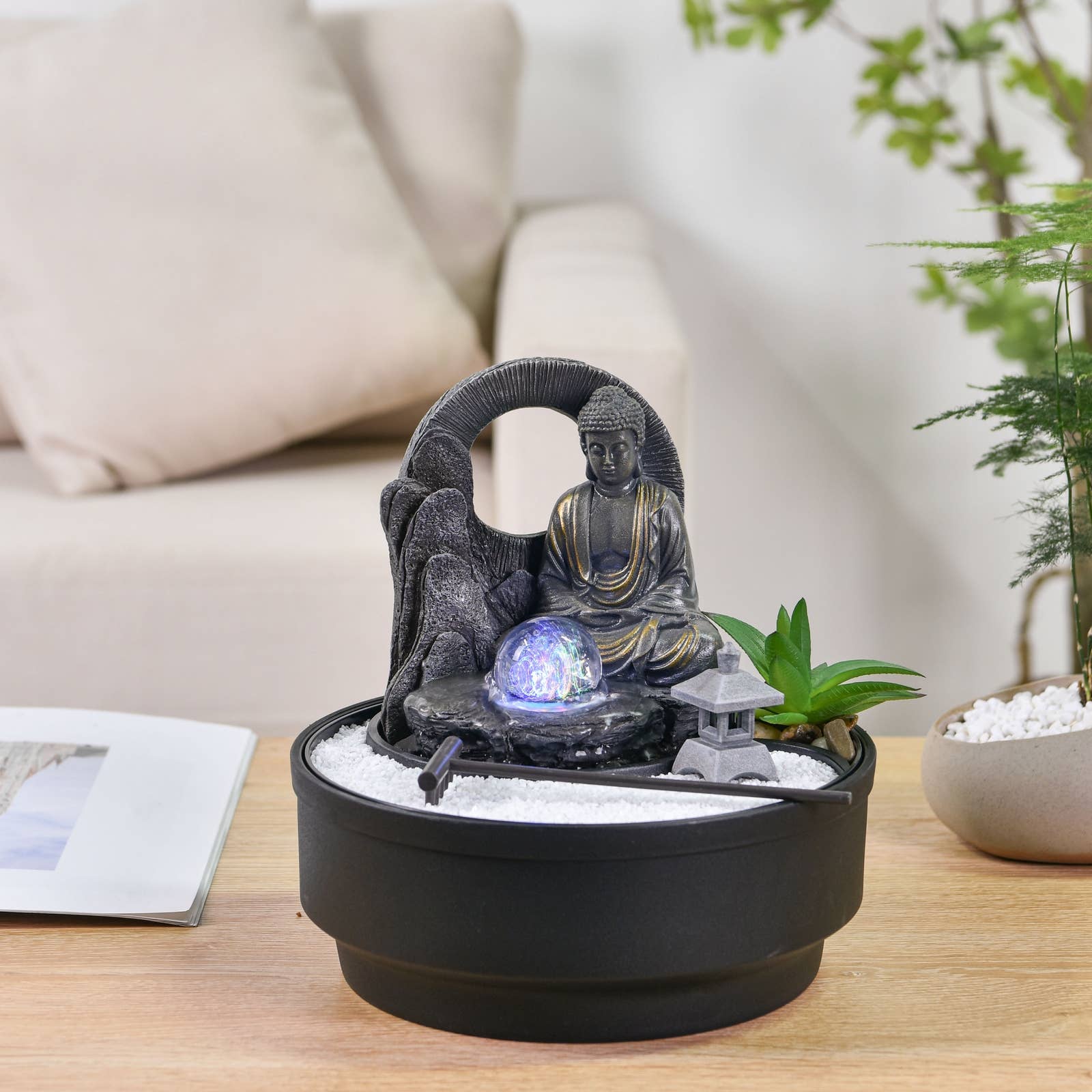 Zen'Arôme - Wholesale Decorative Tabletop Object - Sumana Indoor Cascade Zen Garden Fountain10