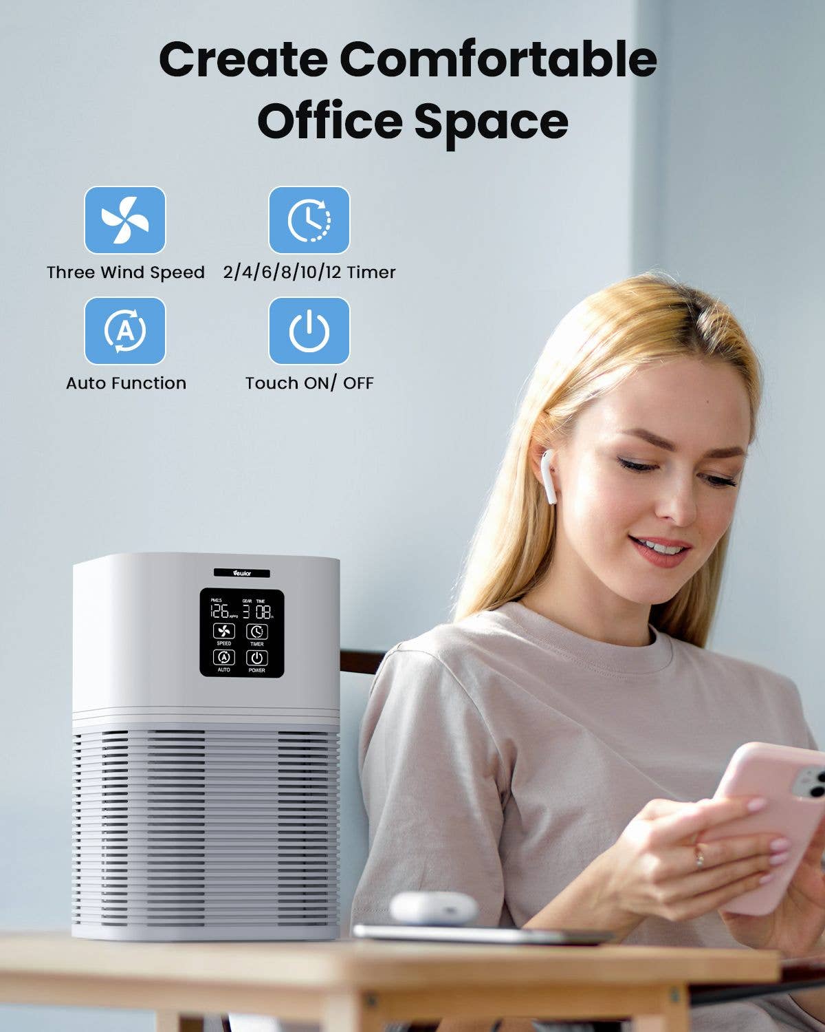 BlakOutlet - Wholesale Air Purifier - 2 in 1 Air Purifier with H13 Filters for Home Allergies Pets Hair Odor Eliminators7
