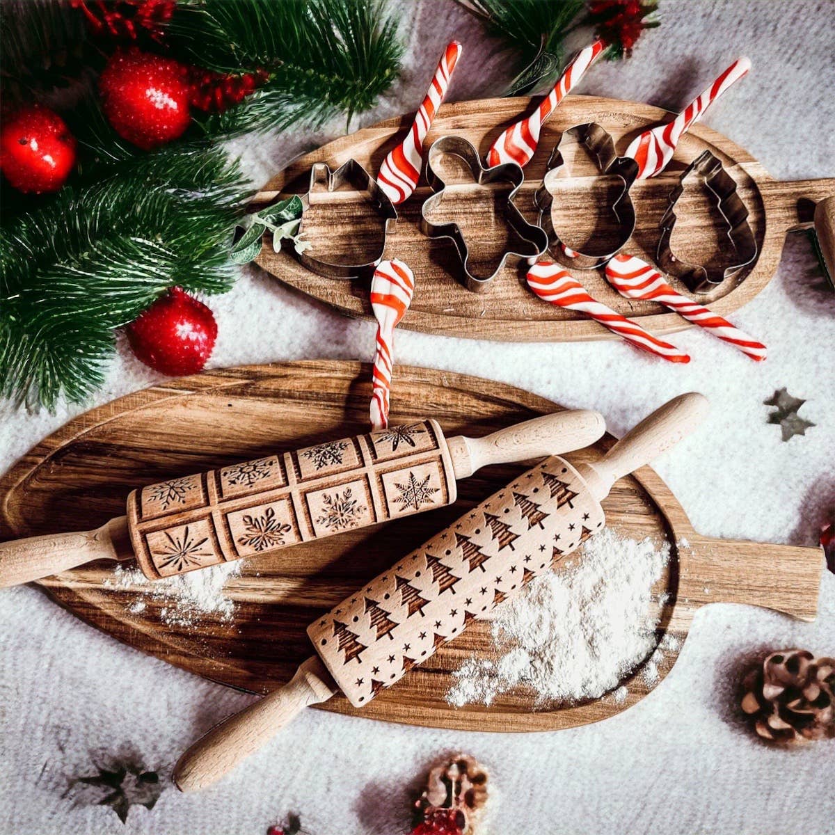 Gia Roma - Wholesale Rolling Pin - Christmas Baking Gift Set, Wooden Rolling Pins for Cookies26