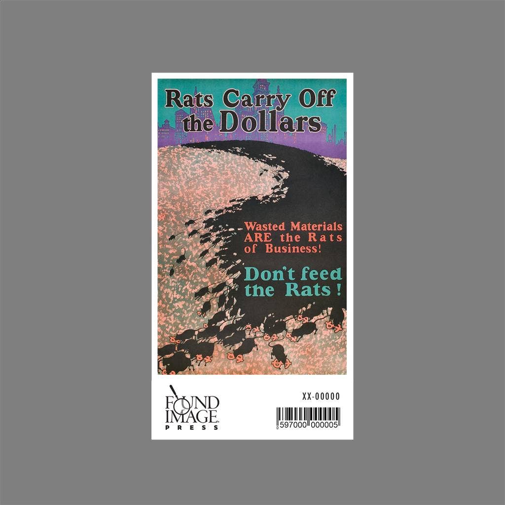 Found Image Press – wholesale Sticker – Sticker AM-288 Rats Carry Off the Dollars1