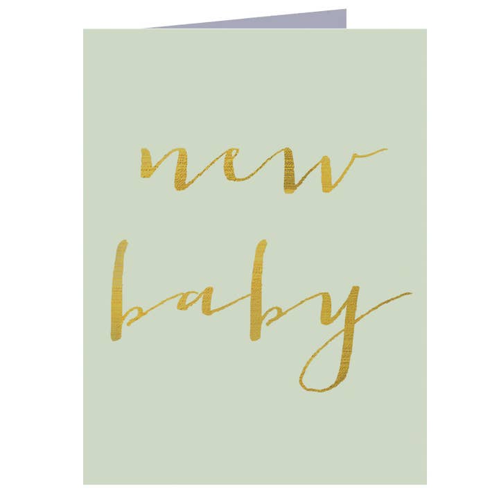 TW422 Mini Gold Foiled nieuwe babykaart voor wholesale door Kali Stileman Publishing