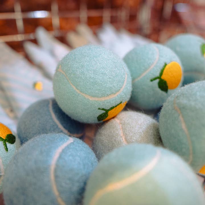 Cocopup London - Wholesale Pet Fetch Ball - Dog - Embroidered Tennis Ball - Lemon1