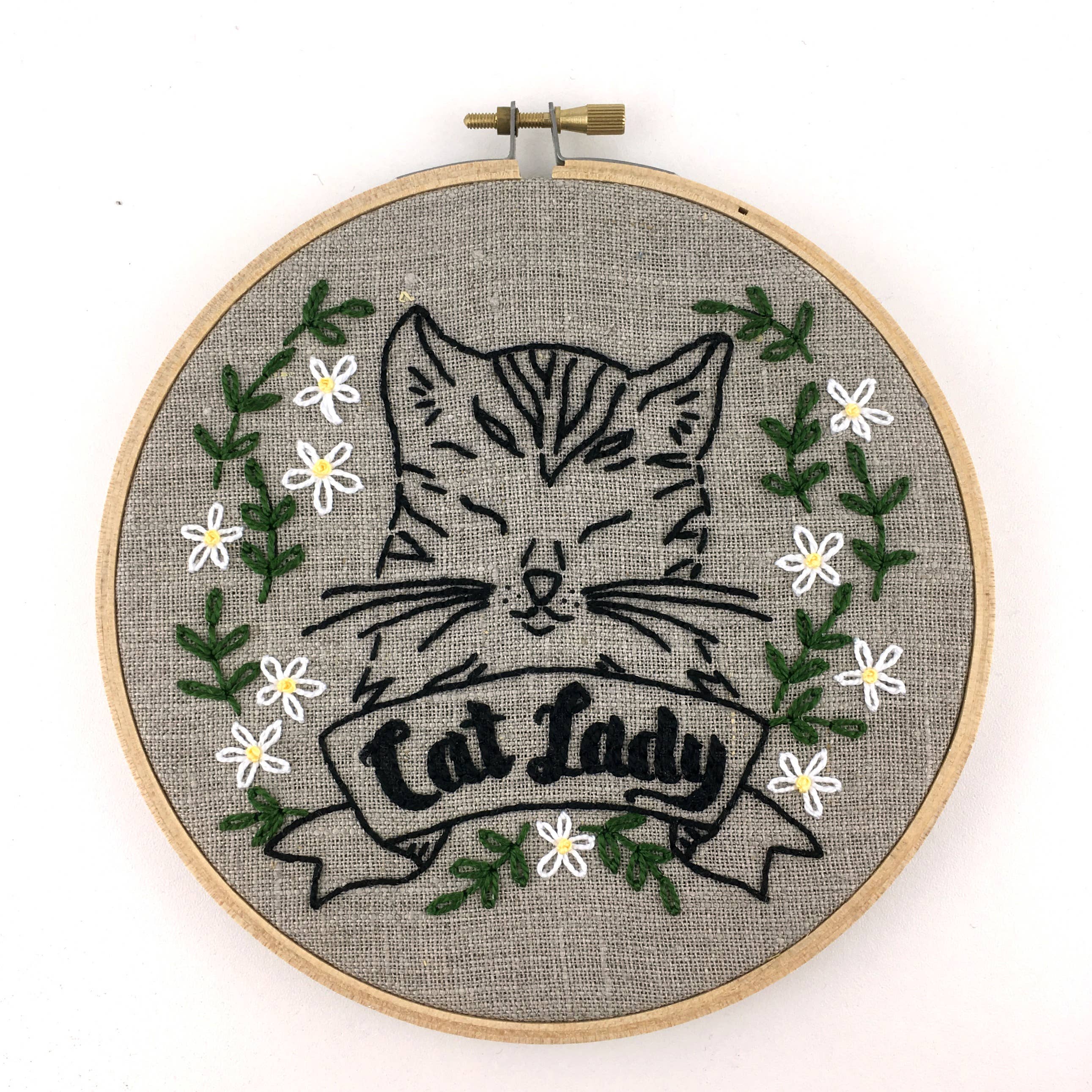 I Heart Stitch Art – wholesale Embroidery/cross-stitch supplies – Cat Lady Embroidery Kit11