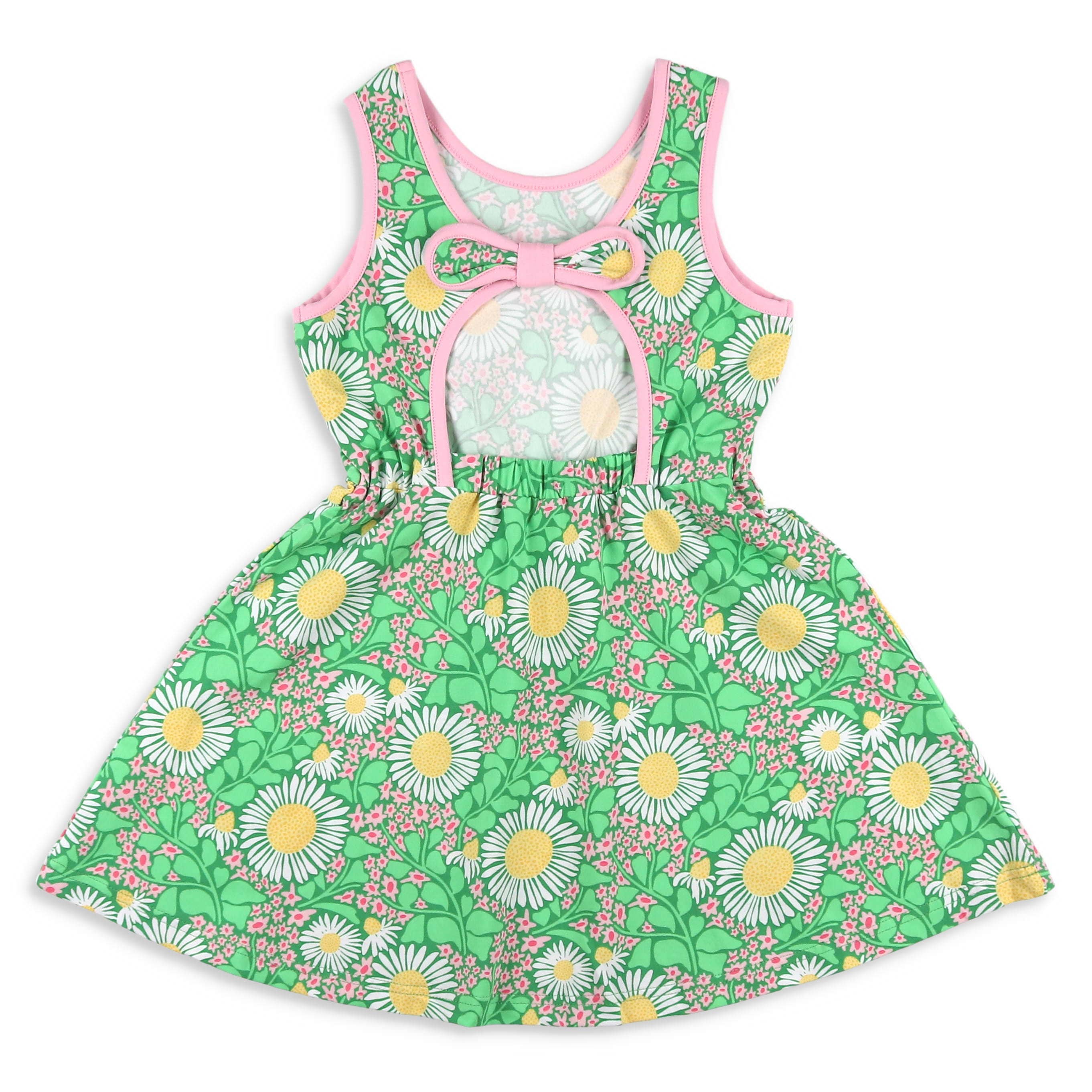 Shrimp and Grits Kids - Wholesale Dress - Kids - Green Meadow Bow Back Dress4