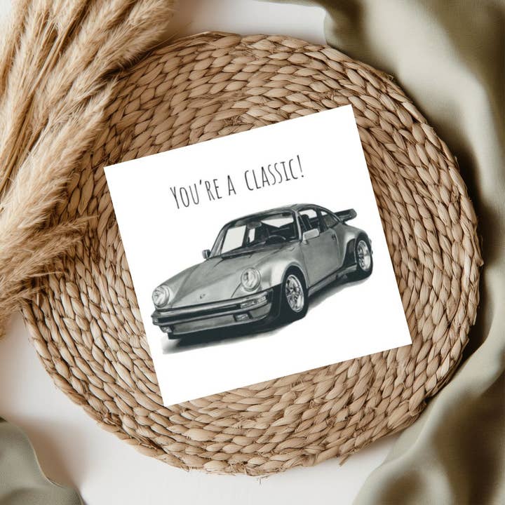 You’re A Classic Porsche Sports Car Card for wholesale by Libra Fine Arts
