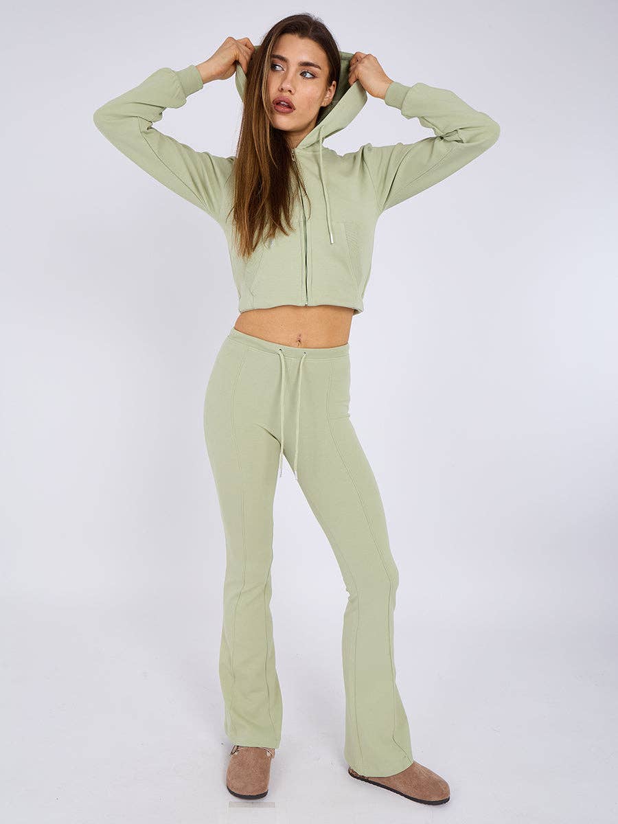 AX Labels - Wholesale Lounge Set - Women's - Interlock Cropped Zip Hoodie and Flared Trouser Set41