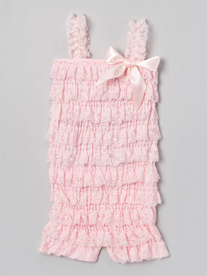Wenchoice – wholesale Jumpsuit – Baby – Light Pink Lace Romper1