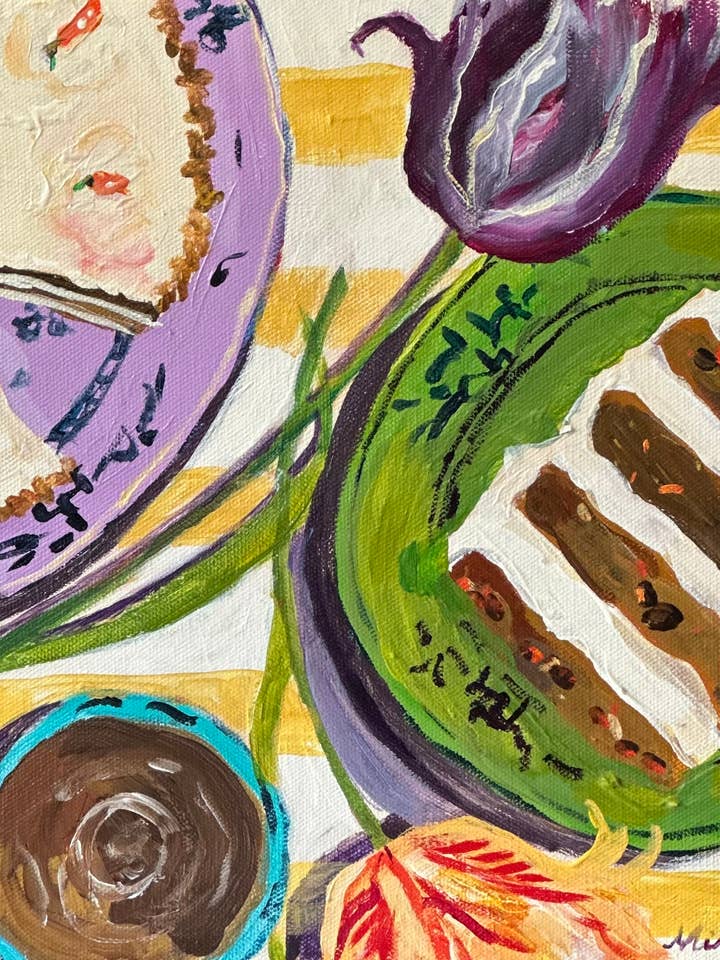 Tulips & Carrot Cake Greeting Card for wholesale by Carpe Diem Papers