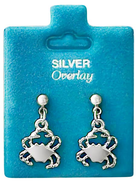 Pendientes Colgantes Mini Cangrejo Hechos en EE. UU. Oro o Plata para venta al por mayor de New England Gold Inc.