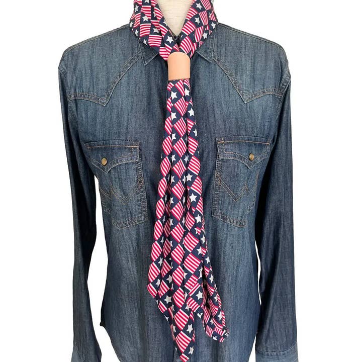 Cowtown Wild Rags - Wholesale Bandana - Unisex - Cowboy Bandana 36" (Patriot) 100% Cotton3