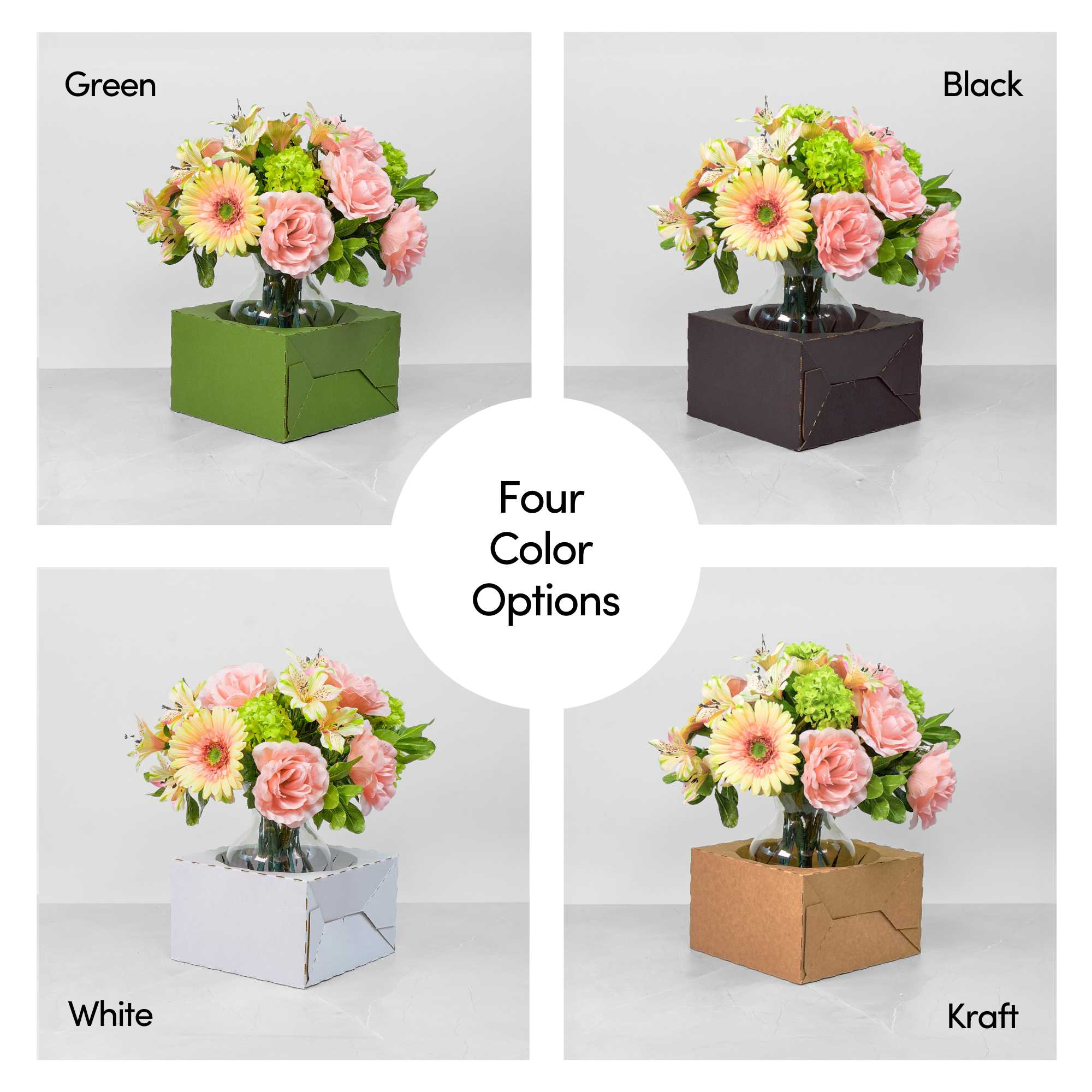 Jacobson - Wholesale Gift Box - 50PK - 8"L Pop Up Floral Delivery Box for Vase Transport0