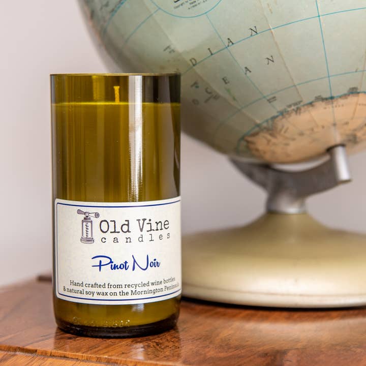 Old Vine Candles - Wholesale Jar/filled candle - 'Pinot Noir' Recycled Wine Bottle Candle4