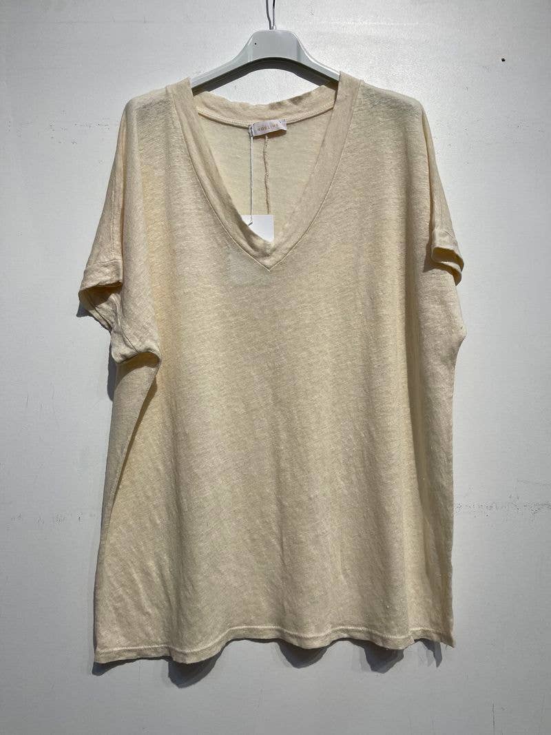 NOELINE - Wholesale T-Shirt - Women's - 12599 linen top2