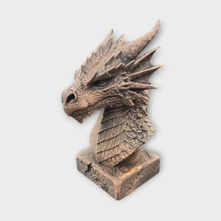 Buste de dragon de glace - statue/buste peinte à la main, décoration d'intérieur, cadeau pour amateur de chiens, pour lui ou pour elle, ornement pour la vente par 3DijkstraFinds