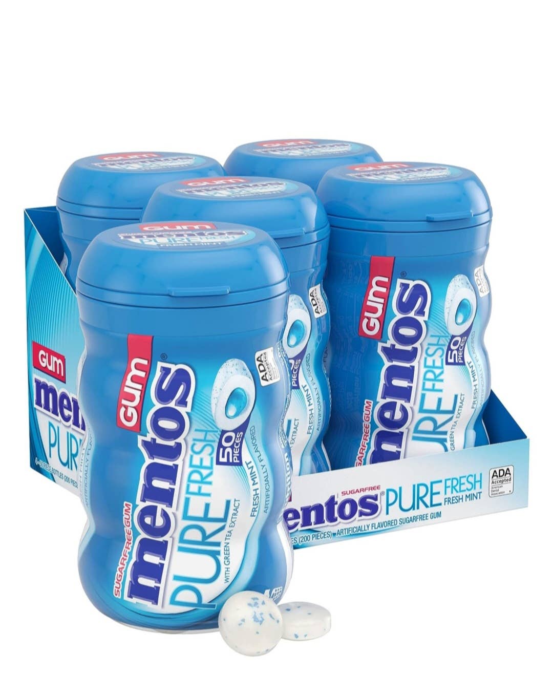 Majestic Wholesale - Wholesale Chewing Gum - Mentos Pure Fresh Mint Gum – 4pk Sugar-Free