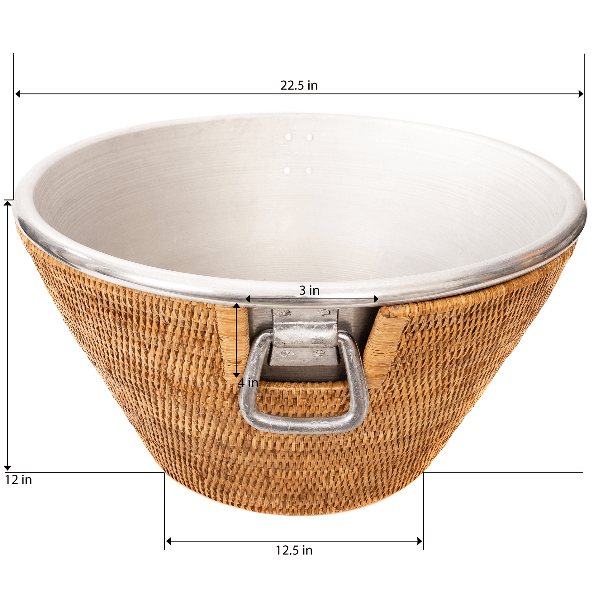 Artifacts Trading Company - Wholesale Ice Bucket - Rattan Aluminum Ice Tub – Beverage Cooler4