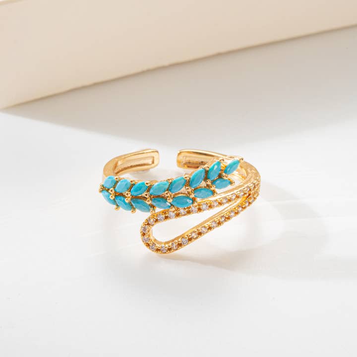 Ashlen - Wholesale Multi-Stone Ring - SPRING TURQUOISE RING (ADJUSTABLE)3