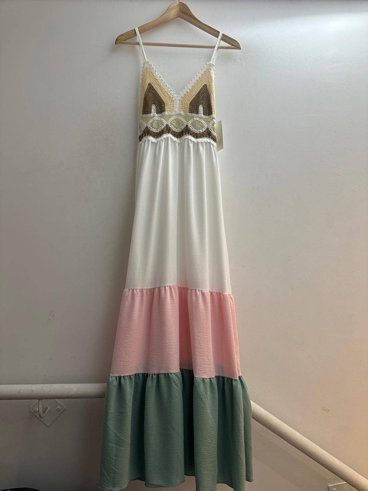 LORIANE - Venta al por mayor Vestido - Mujer - Vestido largo sin mangas bordado, talla única19