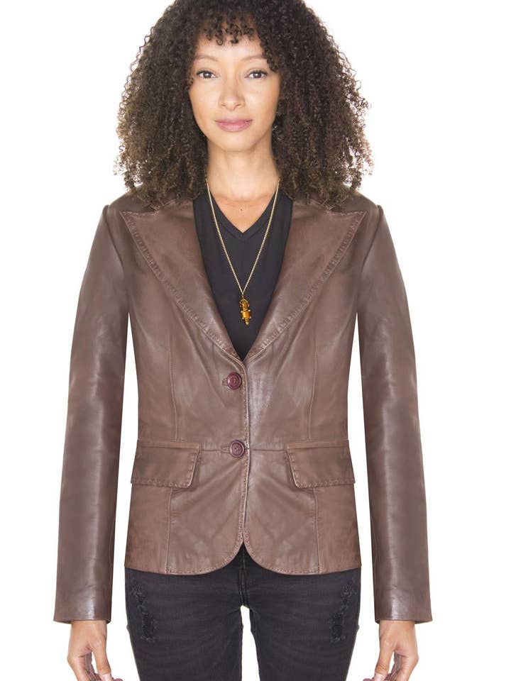 Infinity Leather (Upperclass Fashions Ltd) – wholesale Blazer - Dam – Damers skinnkavaj-Seregno