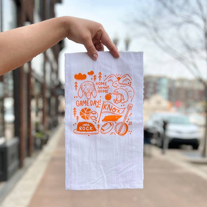 Sports Ball Tea Towel for wholesale by Paris Woodhull Illustrations