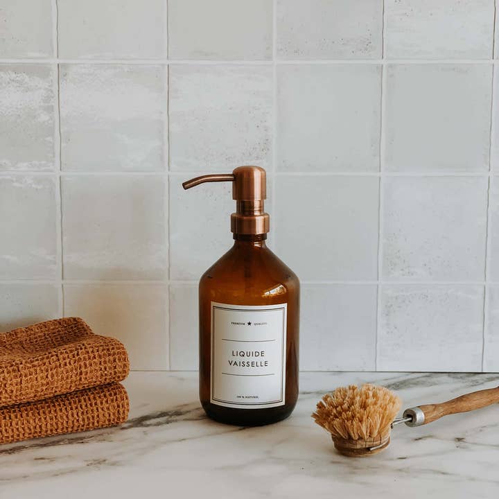 Les Flacons de l’Apothicaire - Wholesale Soap Dispenser - Dishwashing Liquid - Amber Bottle1