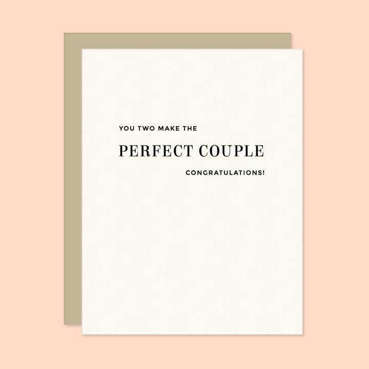 Missive - Wholesale Congratulations Card - Perfect Couple Letterpress Wedding Greeting Card0
