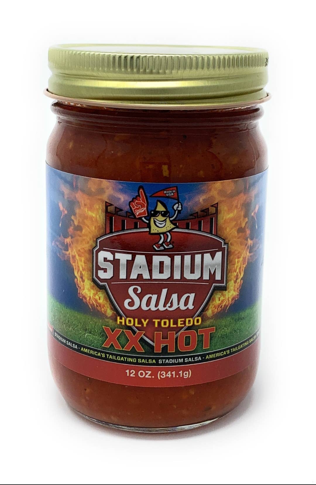12 oz Holy Toledo XXHot Salsa for wholesale by Stadium Salsa LLC