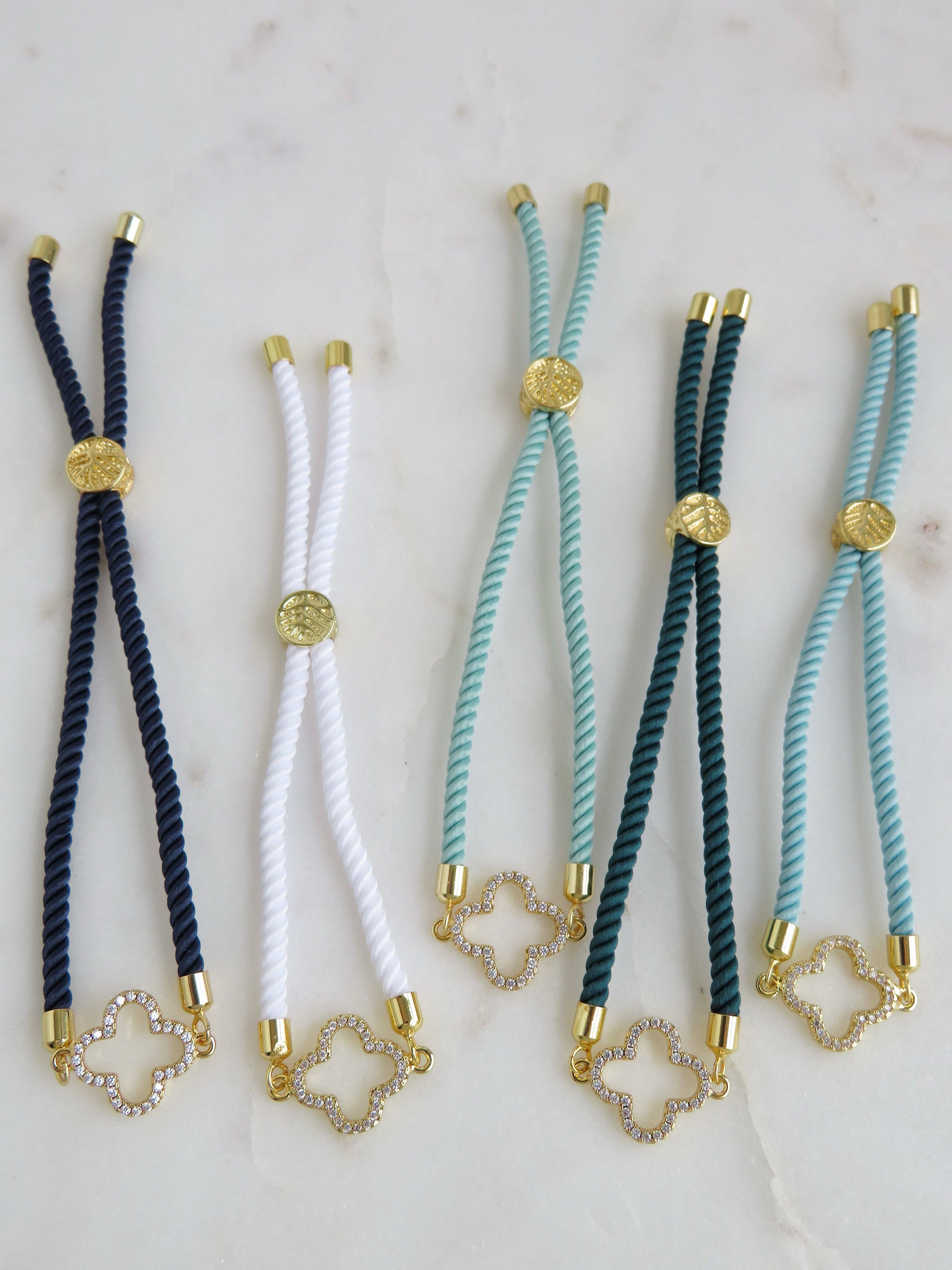 Boutique Suarez Co. - Wholesale Charm/Dangle Bracelet - Manifest Love • Luck • Hope & Faith - Clover Bracelet7