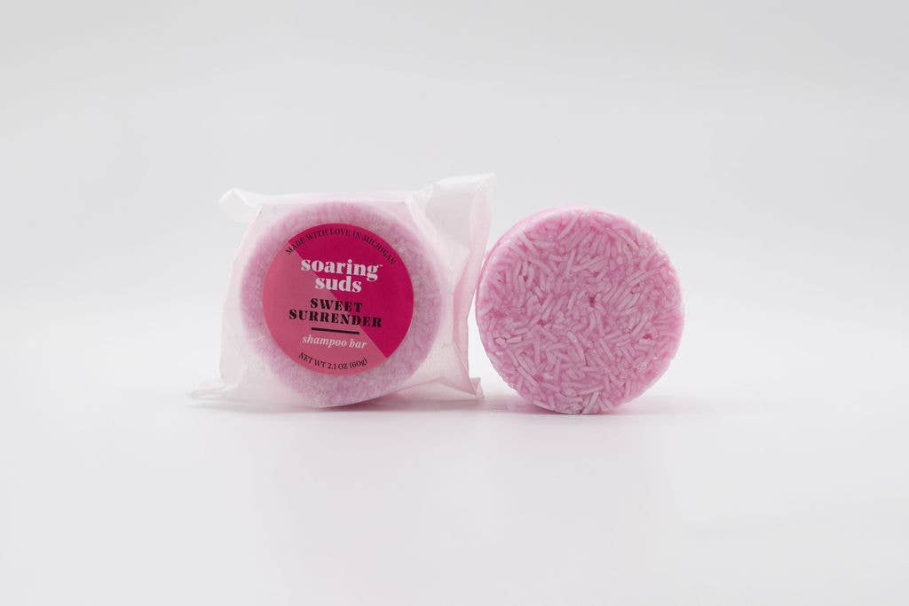 Soaring Suds Soap Co., LLC - Wholesale Shampoo Puck/Solid Shampoo - Sweet Surrender Shampoo and Conditioner Bars1